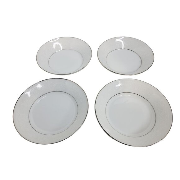 Vintage Salem China Co Translucent Lace Bouquet Fine China Dessert Plate with Pl - Picture 1 of 3